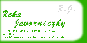 reka javorniczky business card